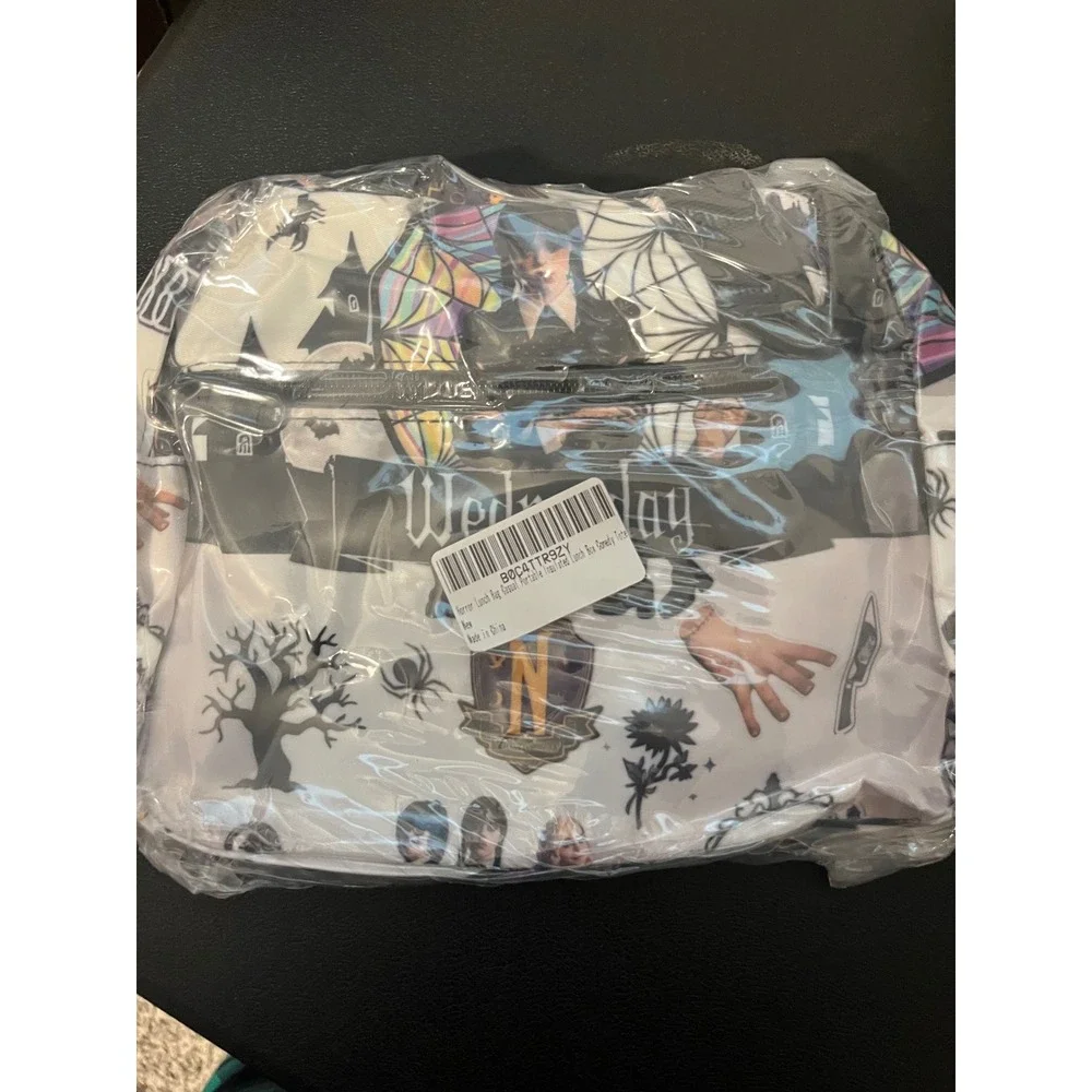 Wednesday Addams Netflix Series Insulated Lunch Bag Gothic Nevermore Academy